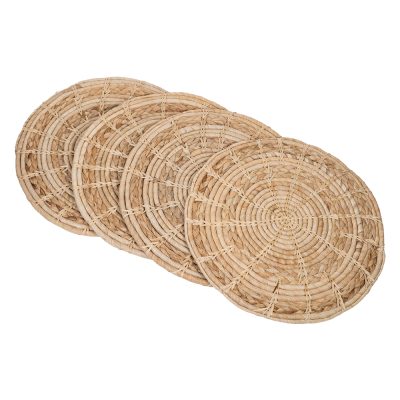 Juego x 4 unidades de individuales en calceta de plátano